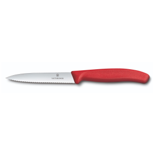 Victorinox Nůž na zeleninu, 10 cm čepel 6.7731 červený, vroubkovaný 21 cm