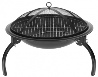 Gril Homefire na dřevěné uhlí 54,5x40cm 2171807 Strend Pro poklop proti jiskrám, sklopné nohy