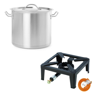 Gastro SET PB Vařič 7,5 kW + 50l nerezový hrnec MEVA Hendi SN 834701, 2102