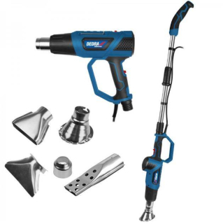 Dedra Horkovzdušná pistole 3v1 na plevel 2 kW, DED7975 s nástavci Multi