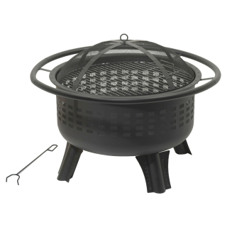 Ohniště 80 cm Merapi + gril Cattara 13012 s poklopem, kruhové