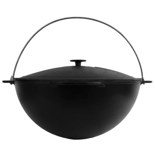 Litinový kotlík 40 cm, 15 l kazan + litinová poklice Brizoll KA15-1