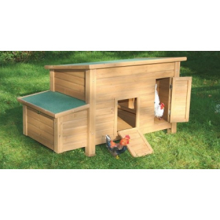 Dřevěný kurník pro 3-5 slepic, nezateplený, s kukaní, Florentina 51144