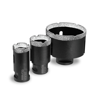 Dedra vrtací korunky VB Set 28, 35, 68 mm M14 diamantové DED1592SZ05 Vacuum Brazed, 3 ks do dlažby