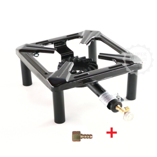 PWI 3030 Průmyslový vařič malý 30x30x14-18cm 4 nožka 4 kW PB plynový SET, nastavitelné nožky SN