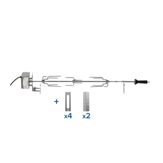 Set na rožnění - motor, jehla, 2 vidlice, uchycení, kryty hořáků Rotisserie Kit Campingaz 2181640