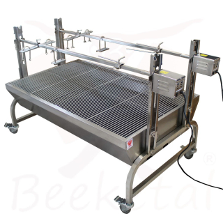 Nerezový gril, 2x rožeň do 35 Kg XXXL BSG150-D, otevřený Beeketal