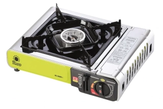 Meva Plynový vařič Thunder UKP06001 Silver-Green, NEW na kartuše 227g + pojistka