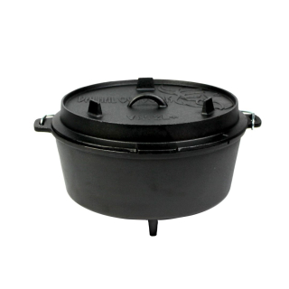 Litinový kotlík 37 cm, 12 l dutch oven, nožky  Valhal Outdoor VH12L+