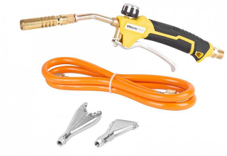 Opalovací pájecí sada 3x PB hořák 17-22-55mm, 2m hadice Strend Pro 220588A, H54A X304, žlutý, plynový