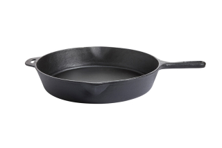 Litinová pánev 33 x 4 cm s krátkou rukojetí a madlem PWI 9764