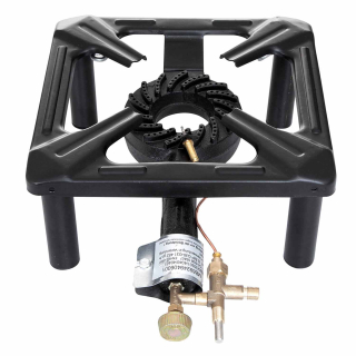 PWI 40401 Průmyslový vařič 40x40x14-18cm 7 kW + termopojistka, PB plynová stolička velká, 50 mbar