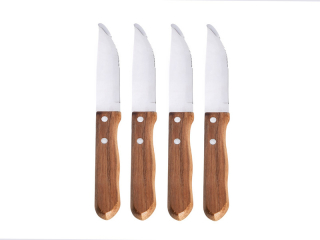 Steakové nože Set 4 ks 25cm, Jumbo s dřevěnou rukojetí PWI
