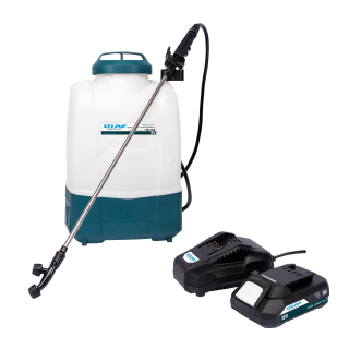 XTLINE Aku zádový postřikovač 18 V XT102940-1B2 + baterie 2.0 Ah + nabíječka 2.4 A