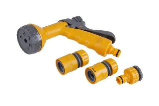 ROSA Set pistole 6-funkcí, rychlospojky, adapter 1/2", adaptér 1/2"-3/4" 45181 plast