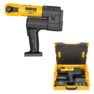 REMS Akku-Press E 22V ACC Basic-Pack 576017 L-Boxx lis na trubky 32 kN, nabíječka + 2,5Ah Aku