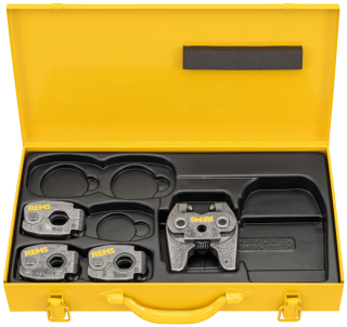 Rems lisovací kroužky Mini M 15+18+22, kleště Mini Z8, S sada 574614 kufr, na uhlíkovou ocel