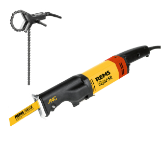 REMS Tiger SR K Elektrická šavlová pila na trubky + řetězový vodící držák 6" 560028 set
