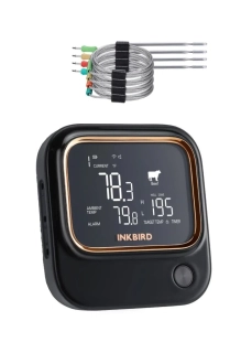 BBQ Grilovací teploměr Inkbird IBT-26S-4PR, 4 drátové sondy, WiFi 5GHz + Bluetooth do 50 m