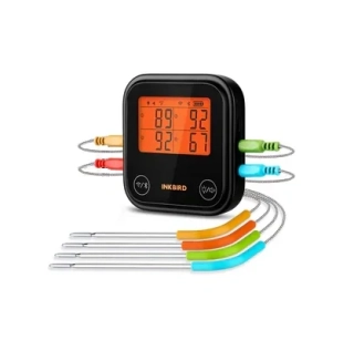 Grilovací teploměr WiFi & Bluetooth, 4 sondy Inkbird IDT-34E-BW