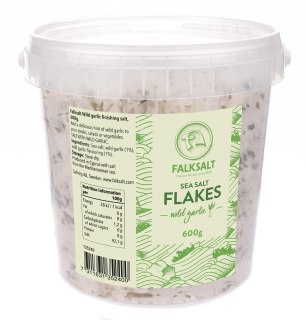 Mořská vločková sůl Česneková, 600 g Falksalt 135240