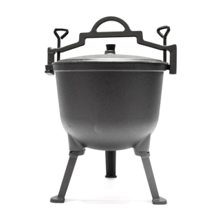 Garden Party litinový kotlík 10 l, 30 cm lovecký smaltovaný na nožkách, myslivecký PCBE10