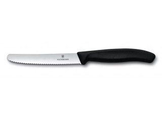 Victorinox Nůž na rajčata Swiss Classic 11 cm, 6.7833 černý, vroubkovaný 