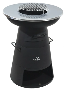 Cattara sloupový gril na dřevěné uhlí Plancha Moon 58,5 x 83cm, 14102 + nerezová deska, rošt chrom