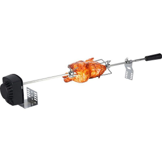 Strend Pro Elektrická grilovací jehla 64 cm s motorkem 230V, 2213023 + úchyty, čtyř-bodce, do 5 kg
