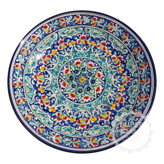 Lagan 42 cm uzbecký keramický talíř "KORA-KOLAM" modrý, servírovací DX62872