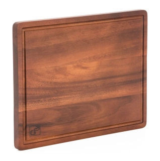 Prkénko servírovací G21 akácie 400 x 300 x 20 mm 635434, tmavě hnědé s drážkou