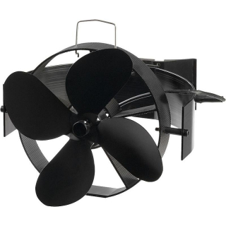 Strend Pro ventilátor ke krbu 4-lopatkový 2120094, magnetický, náklopný, úchyt na kouřovod TP2010