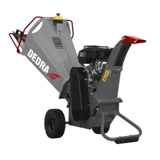 Dedra Benzínový drtič větví do 10 cm, Loncin 6,5 HP, DED8684 štěpkovač na kolečkách