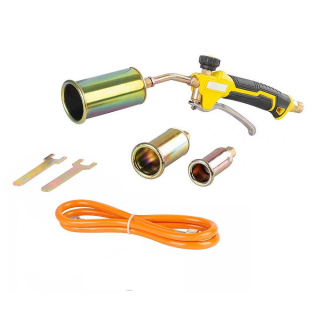 Opalovací IPA sada, hořák 40 cm s pákou PQ009, 3 koncovky 25-35-50mm Strend Pro, 220972 hadice 2x3/8", žlutý