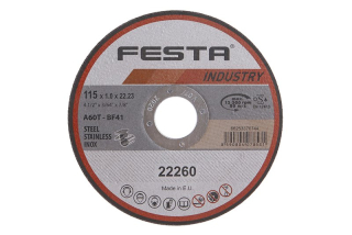 Festa Industry kotouč řezný na kov 115x1x22,2mm, 22260.01, extra tenký