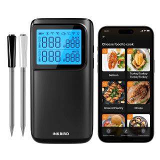Inkbird bezdrátový teploměr na maso 2 sondy Wifi-Bluetooth 300m INT-12E-BW Multisensor