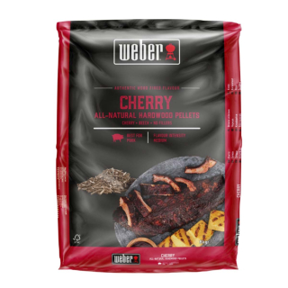 Weber dřevěné pelety třešeň 8 kg - vhodné pro vepřové, 3401050 pytel
