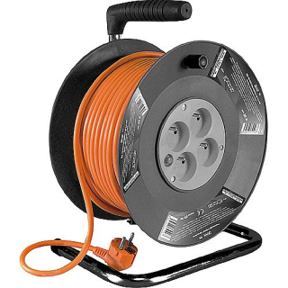 Strend Pro buben vnitřní 4z, 25m, oranžový kabel 3x1,5mm2, vypínač, 213053