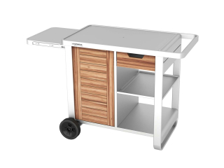 Campingaz grilovací stolek Deluxe Woody 2213919, ke grilu, pojízdný, výsuvná police, 97x63x82cm
