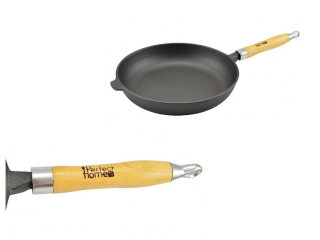 Litinová pánev hladká PH 26 cm, s dřevěným madlem