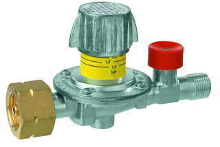 Středotlaký PB regulátor 0,5-1,5 bar, PS 16 bar, 12Kg/h, pojistka GOK 01-574-04