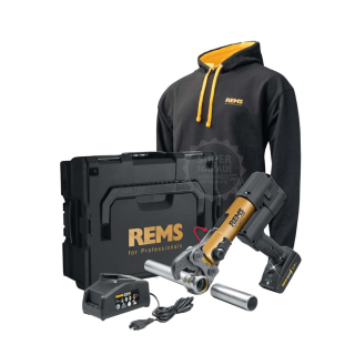 REMS Akku-Press E 22 V ACC Gold 2026 Aku lis na trubky 32kN, 576X19 + mikina, 2,5 Ah, nabíječka - limitovaná zlatá edice