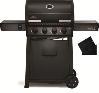 Napoleon Rebel 425 plynový gril, 4 hořáky, 16,6 kW RBL425PK-FR-A černý, Wave rošt + litinový tál