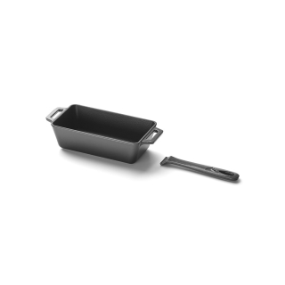 GrandPro Litinový pekáč 27x12 cm na chléb A03001006T, s rukojetí, šedý smalt