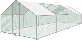 Strend Pro kurník - voliéra se střechou, 8x3x2m, 2173832, zastřešený výběh pro slepice