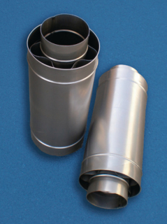 Výměník 130/132 mm, ocelový plech, dvouplášťový VAPK