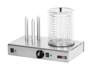 Hotdogovač HOT DOG HD 3N, párkovač 3 trny s nádobou Red Fox, RM Gastro