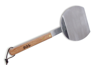 Obracečka na hamburgery 36 cm s dřevěnou rukojetí, SOL
