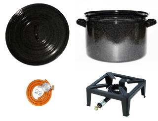 Varný komplet PB Vařič 7,5KW + 50 l smaltovaný hrnec s poklicí SN Zeus, Sfinx Belis