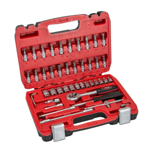 HARTSSON sada 1/4" HEX, CrV 46-dílná, hlavice + bity, 17K046 Dedra